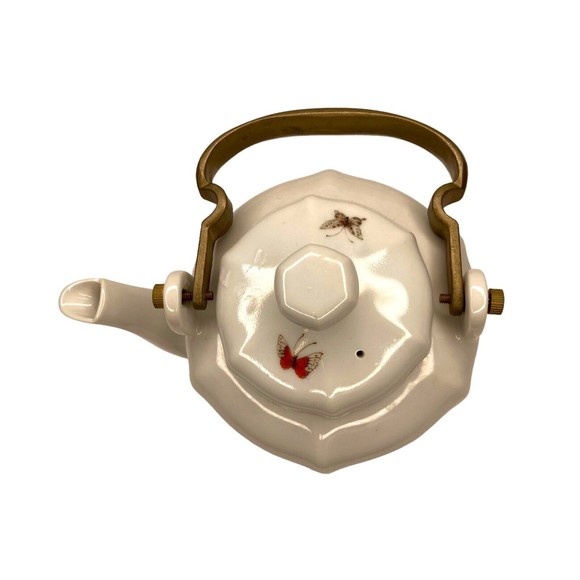 Original Lotus The Tuscany Collection Porcelain Large 6 Cups 48Oz Teapot Japan - Picture 6 of 12